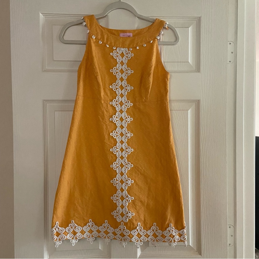 Lilly Pulitzer Jacqueline Sleeveless Dress Size 2 Sunrise Orange